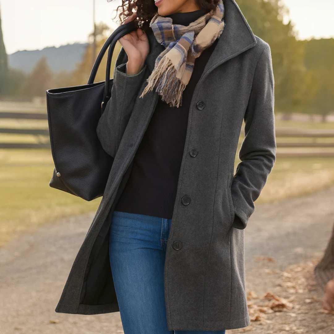 ILYANA | Elegante Jas met Omarmende Warmte en Tijdloze Stijl