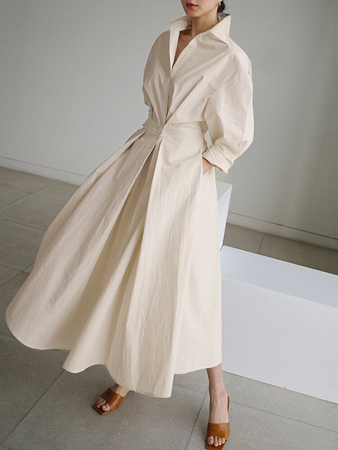 SELENE| Lange Elegante Jurk voor een Tijdloze en Verfijnde Stijl