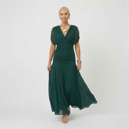 MIRABELLE | Elegante Maxi-jurk met Flatterende Taille en Tijdloze Klasse