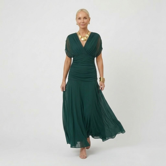 MIRABELLE | Elegante Maxi-jurk met Flatterende Taille en Tijdloze Klasse