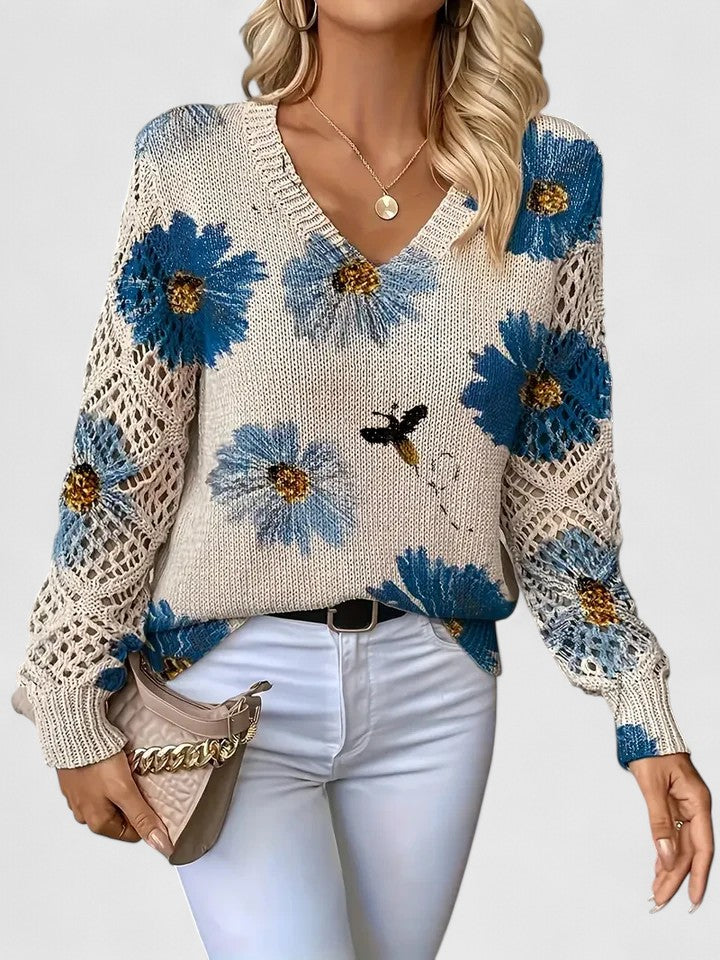 ELYSIA | Elegante trui met bloemendessin