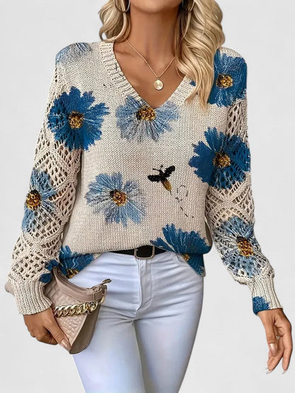 ELYSIA | Elegante trui met bloemendessin