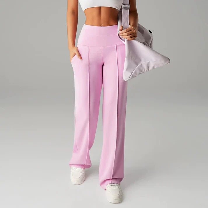 Livia – Wijde broek met rechte pijpen 1+1 GRATIS