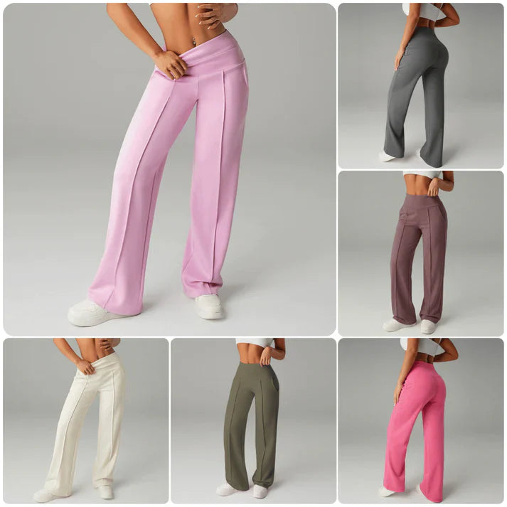 Livia – Wijde broek met rechte pijpen 1+1 GRATIS