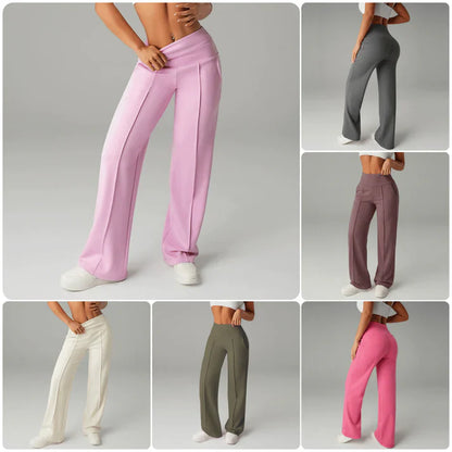 Livia – Wijde broek met rechte pijpen 1+1 GRATIS