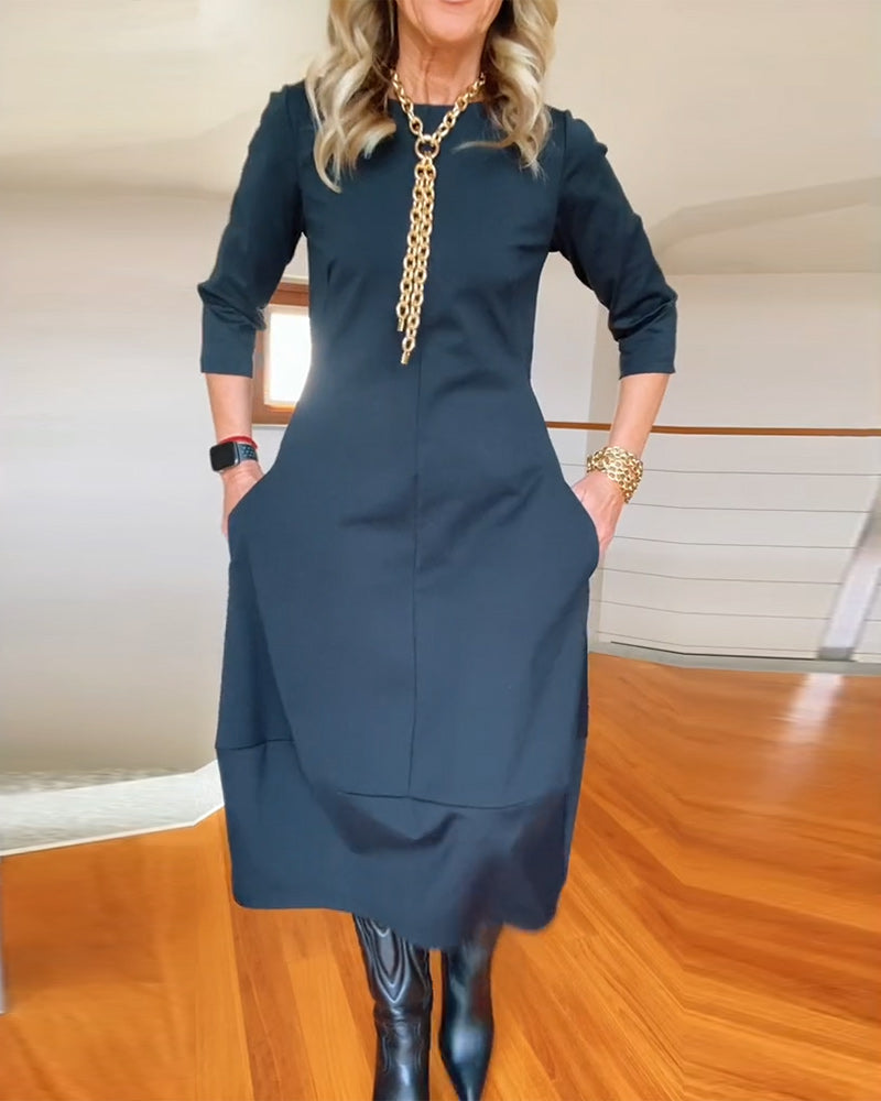 ROSALIE | Elegante Maxi Jurk die het Silhouet Verfijnt en Dagelijks Comfort Biedt
