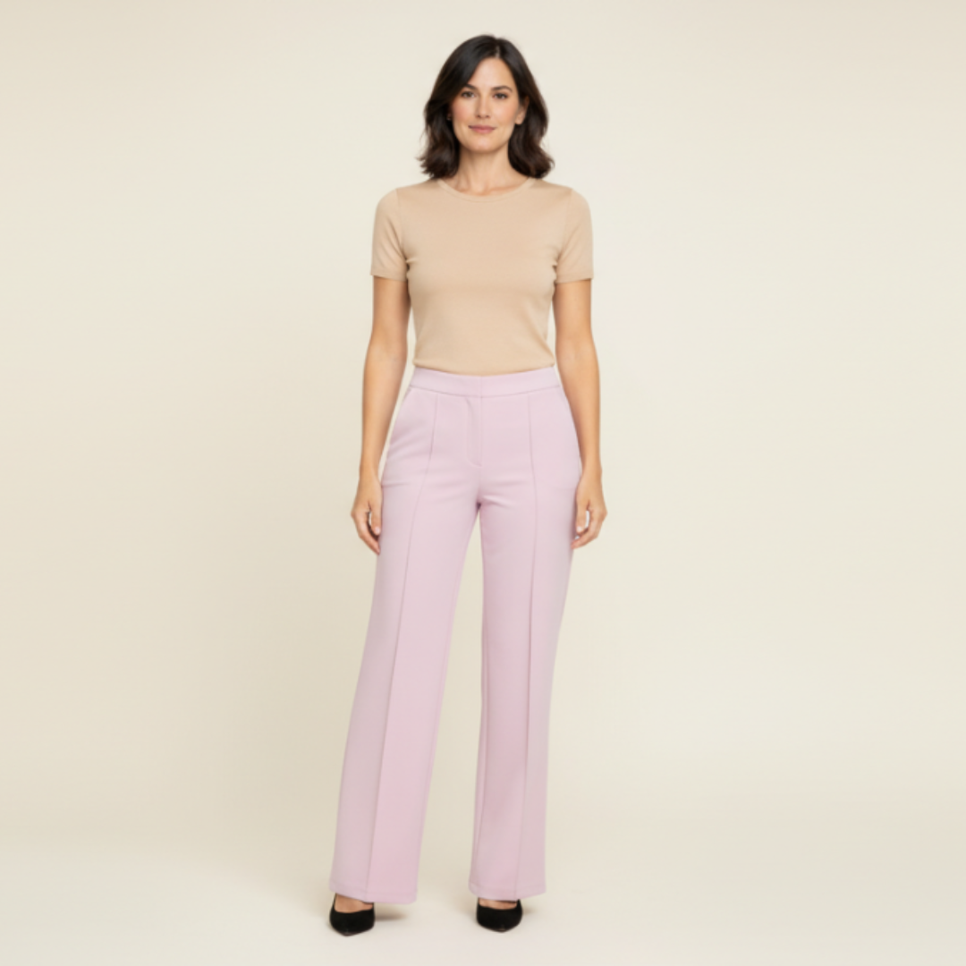 Livia – Wijde broek met rechte pijpen 1+1 GRATIS