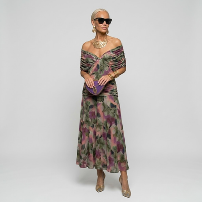 MIRABELLE | Elegante Maxi-jurk met Flatterende Taille en Tijdloze Klasse