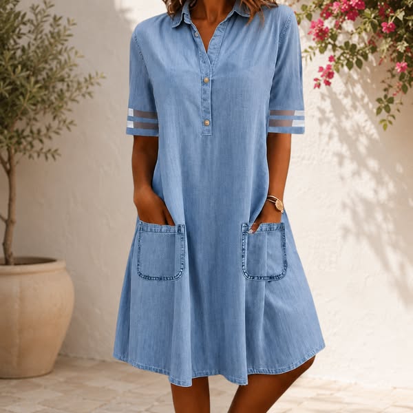Luciana | Elegante Denim Blousejurk