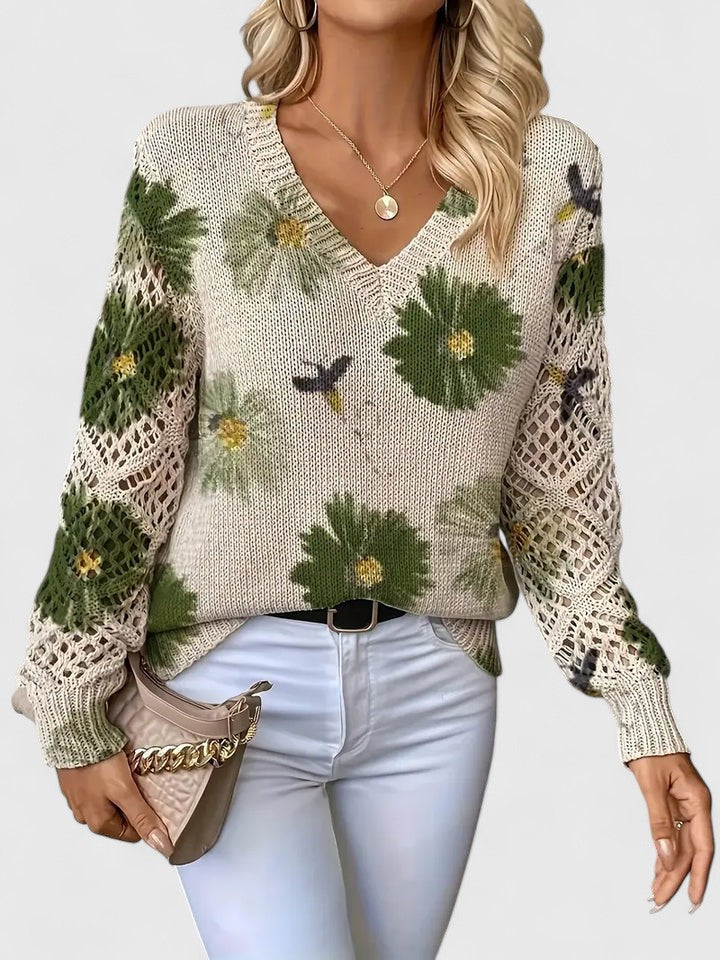 ELYSIA | Elegante trui met bloemendessin