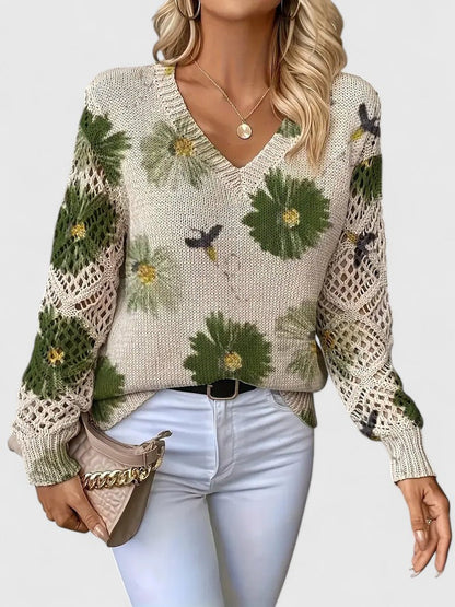 ELYSIA | Elegante trui met bloemendessin