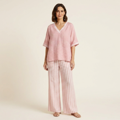 Lena - Elegant en casual gestreept setje