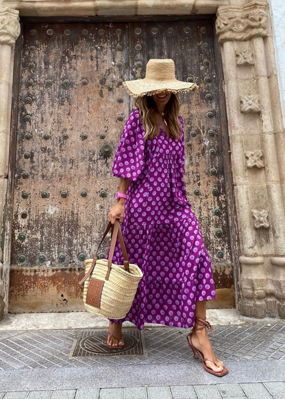 Elara | Luchtige maxi-jurk met unieke speelse print