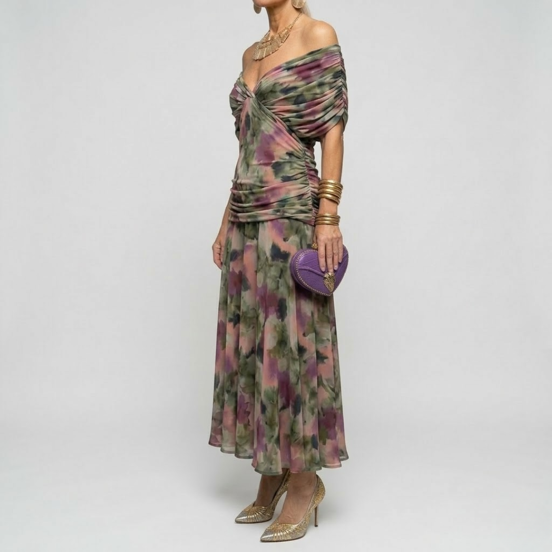 MIRABELLE | Elegante Maxi-jurk met Flatterende Taille en Tijdloze Klasse