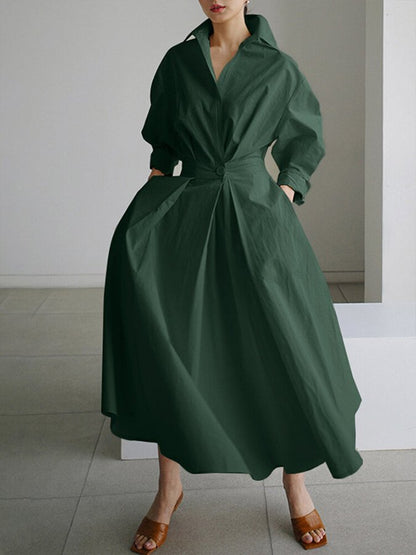 SELENE| Lange Elegante Jurk voor een Tijdloze en Verfijnde Stijl