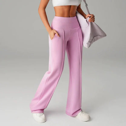 Livia – Wijde broek met rechte pijpen 1+1 GRATIS