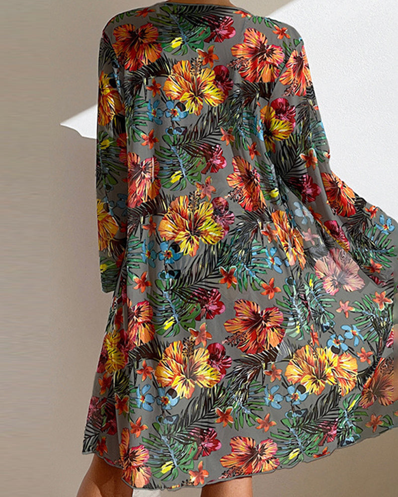 Fleurine | Bikini met bloemenprint en strandcover-up