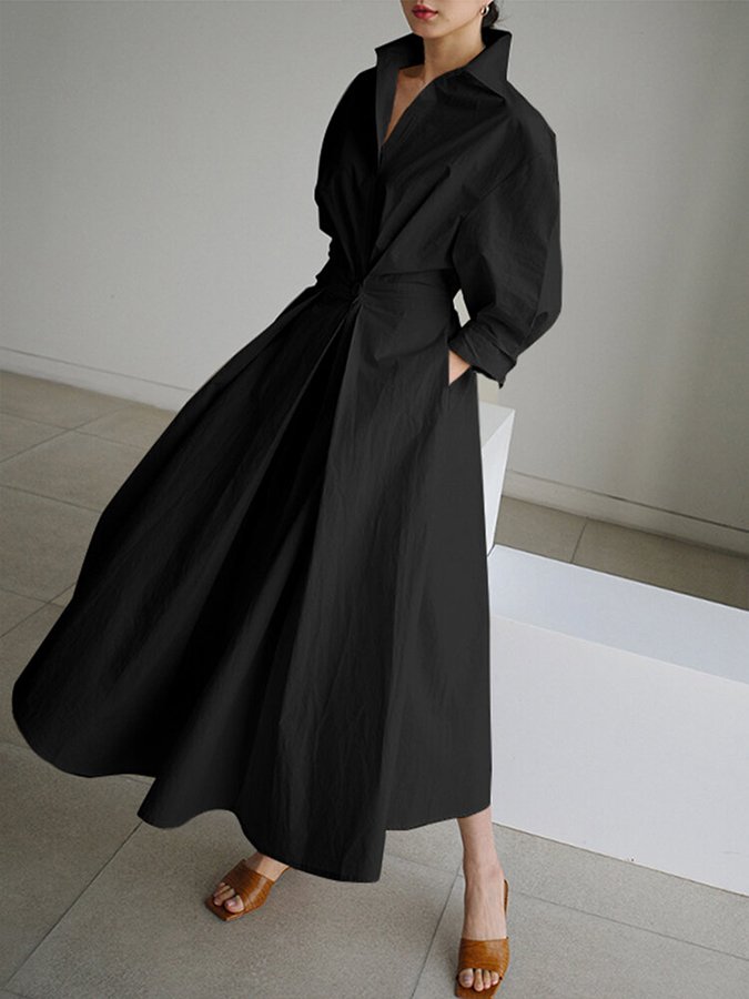 SELENE| Lange Elegante Jurk voor een Tijdloze en Verfijnde Stijl
