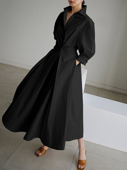 SELENE| Lange Elegante Jurk voor een Tijdloze en Verfijnde Stijl