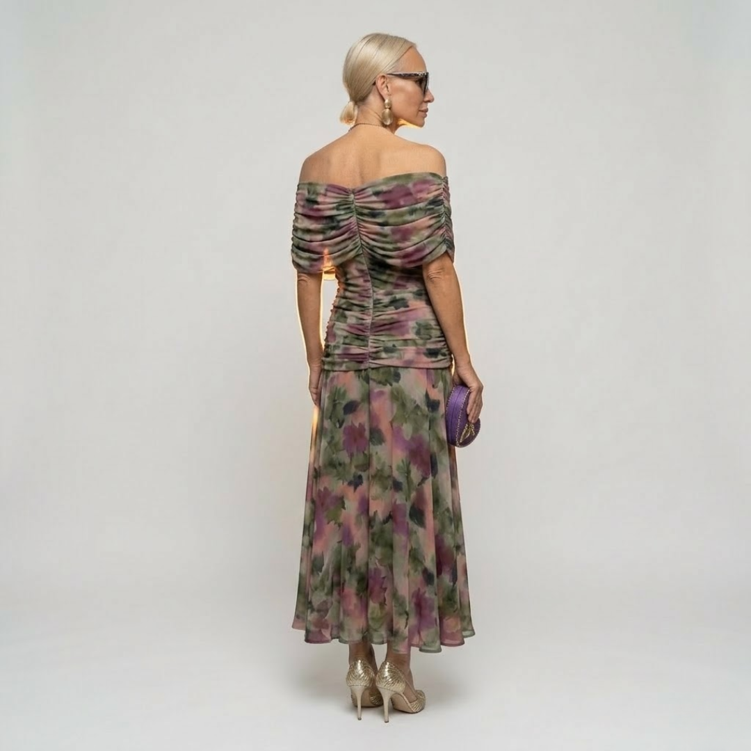 MIRABELLE | Elegante Maxi-jurk met Flatterende Taille en Tijdloze Klasse