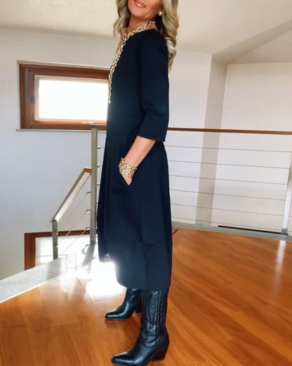ROSALIE | Elegante Maxi Jurk die het Silhouet Verfijnt en Dagelijks Comfort Biedt
