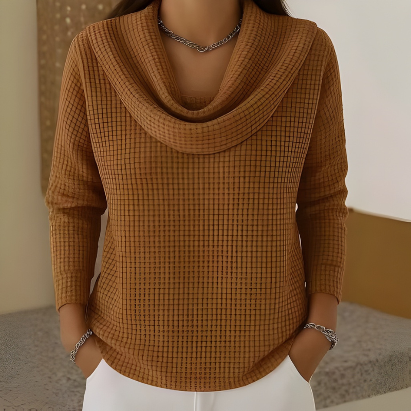 DORELLA  | Elegante Trui met Warm Comfort en Vloeiende Watervalhals voor Elke Dag
