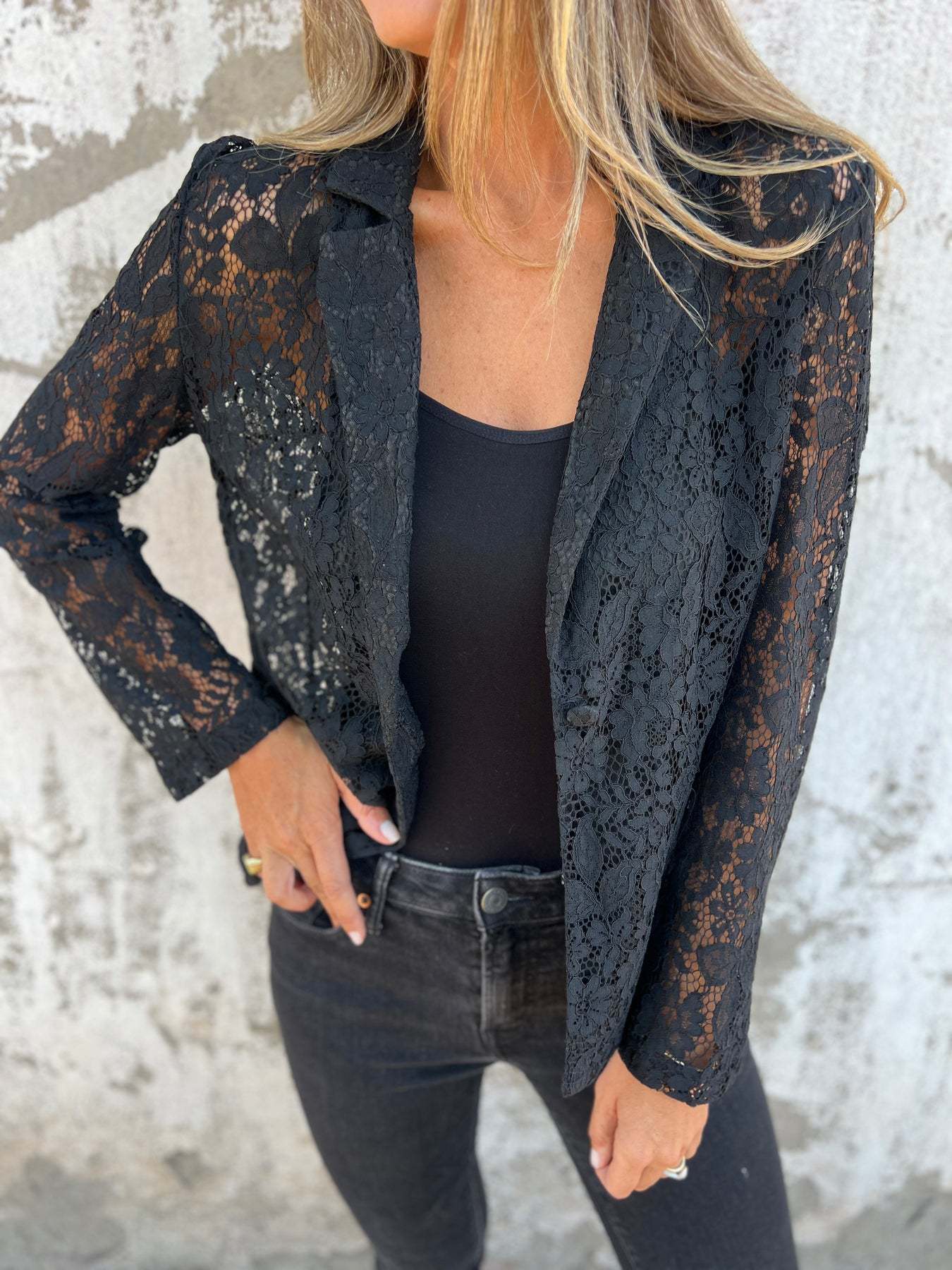 Maxime | Transparante Kanten Blazer