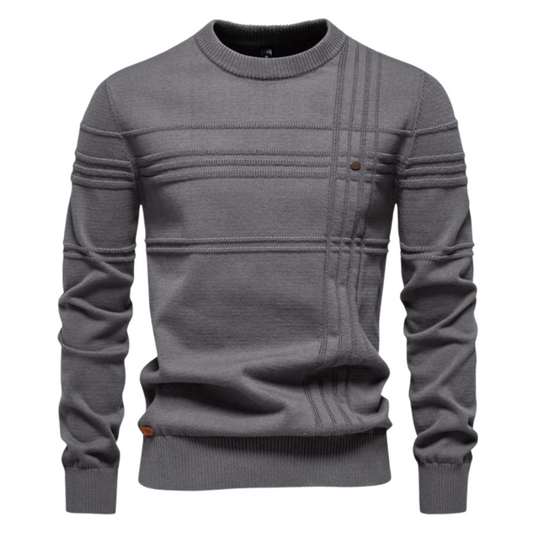 PIERREX | Katoenen herentrui met streepdesign