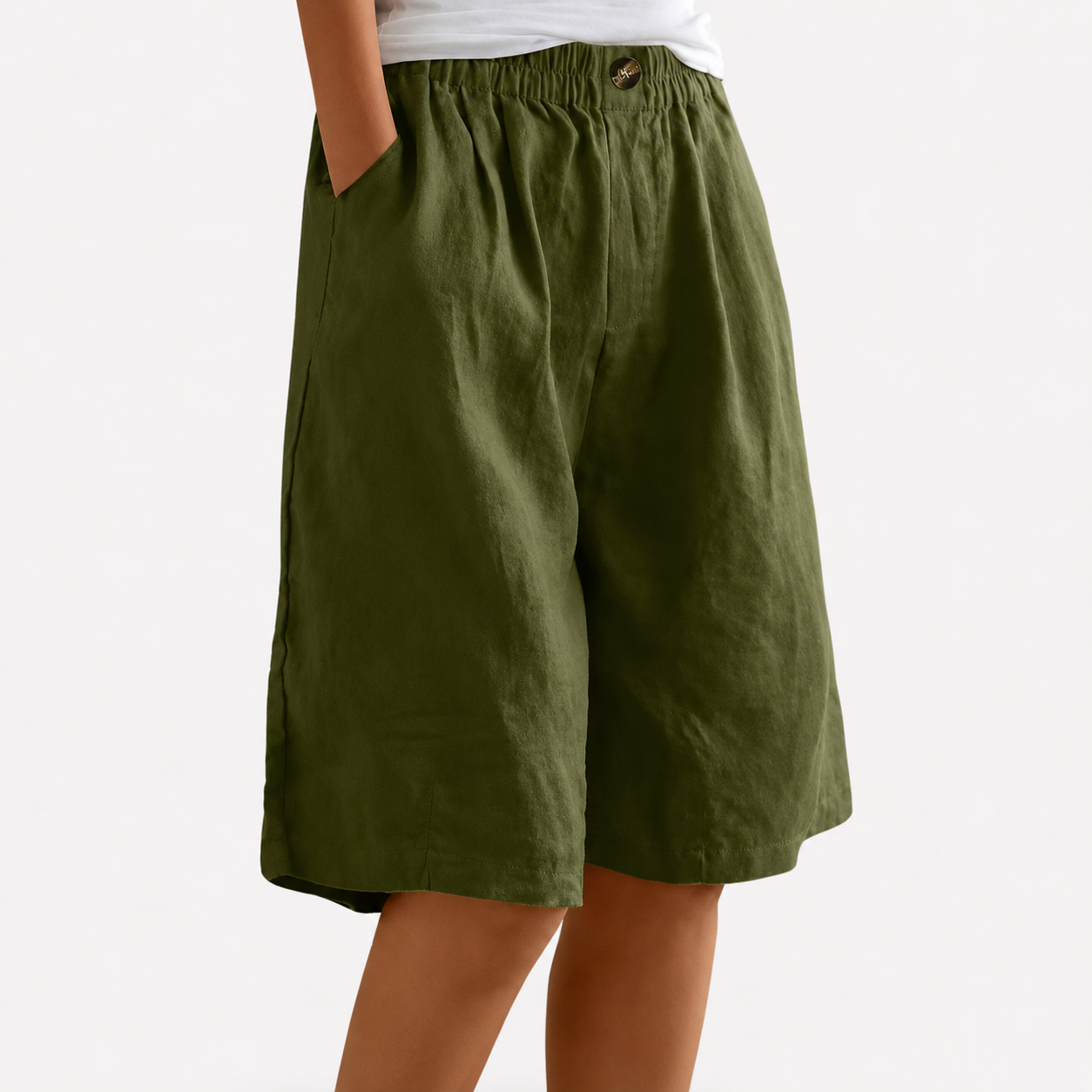 Lucia | Comfortabele linnen zomershort 1+1 GRATIS