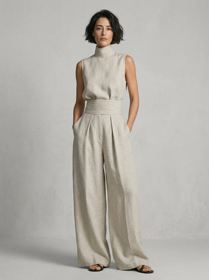 Amélie | Elegante Mouwloze Tweedelige Set