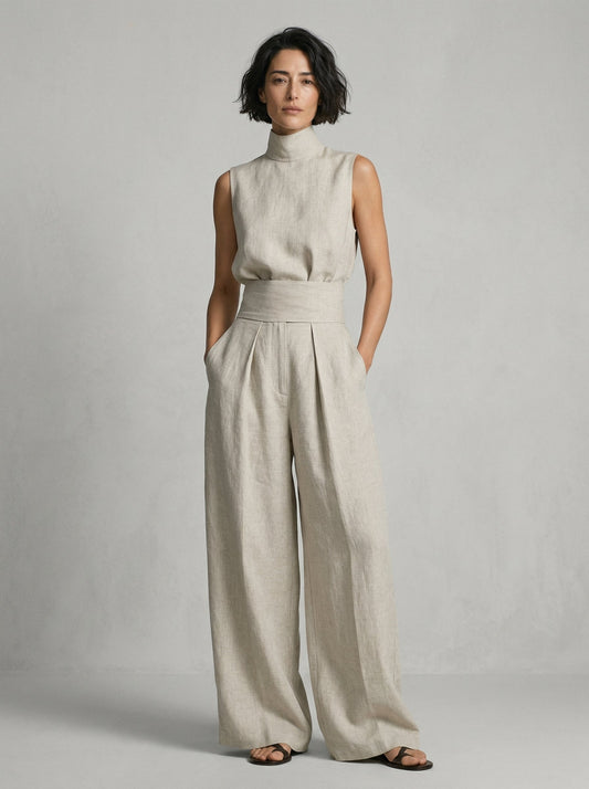 Amélie | Elegante Mouwloze Tweedelige Set
