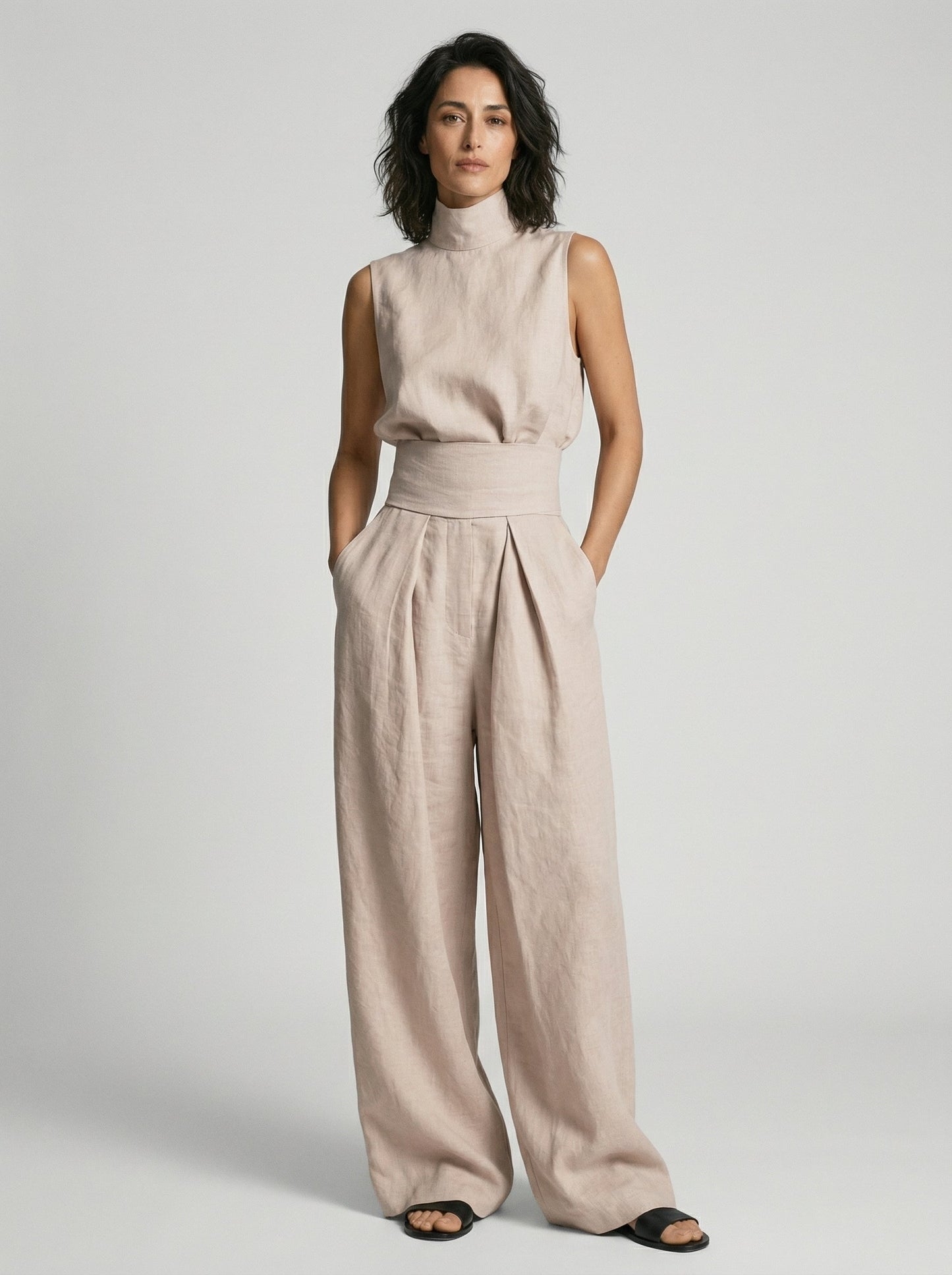 Amélie | Elegante Mouwloze Tweedelige Set
