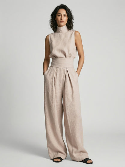 Amélie | Elegante Mouwloze Tweedelige Set