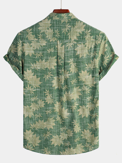 Renzari | Katoenen Hawaii Overhemd met Korte Mouwen