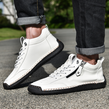 SAVERIO | Nubuckleder Schoenen met Rits voor Mannen