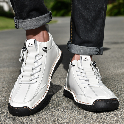SAVERIO | Nubuckleder Schoenen met Rits voor Mannen