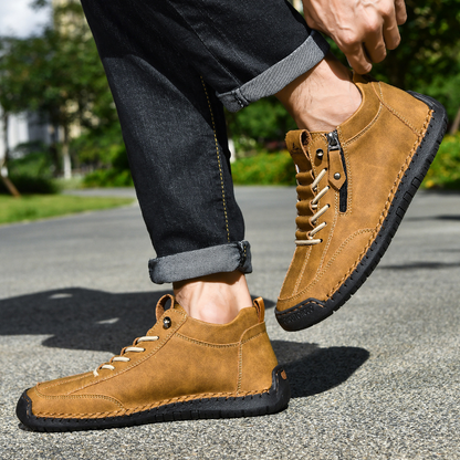 SAVERIO | Nubuckleder Schoenen met Rits voor Mannen