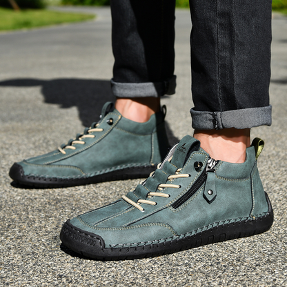 SAVERIO | Nubuckleder Schoenen met Rits voor Mannen