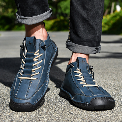 SAVERIO | Nubuckleder Schoenen met Rits voor Mannen