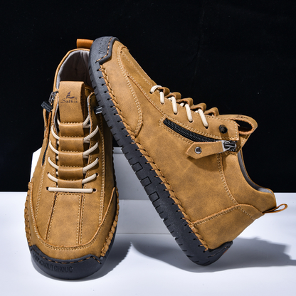 SAVERIO | Nubuckleder Schoenen met Rits voor Mannen