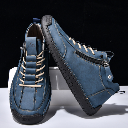 SAVERIO | Nubuckleder Schoenen met Rits voor Mannen