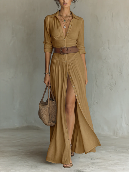 Celestine | Maxi Jurk met Lange Mouwen