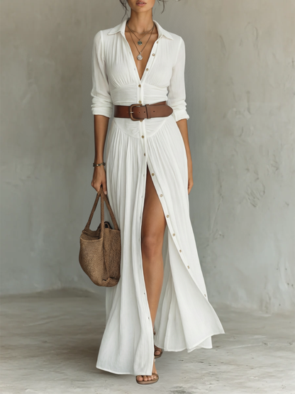 Celestine | Maxi Jurk met Lange Mouwen
