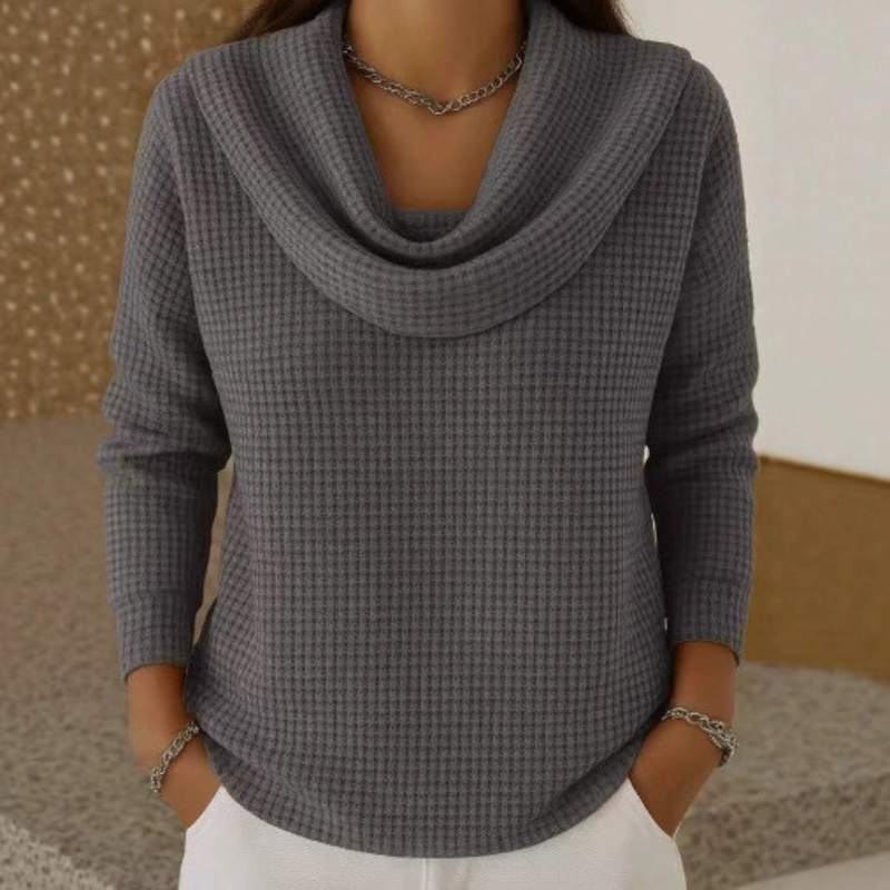 DORELLA  | Elegante Trui met Warm Comfort en Vloeiende Watervalhals voor Elke Dag