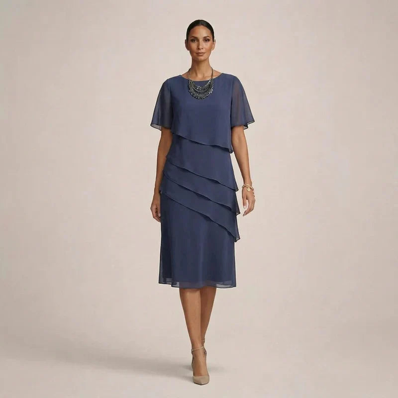 Elena | Elegante jurk met ruches en flatterende pasvorm