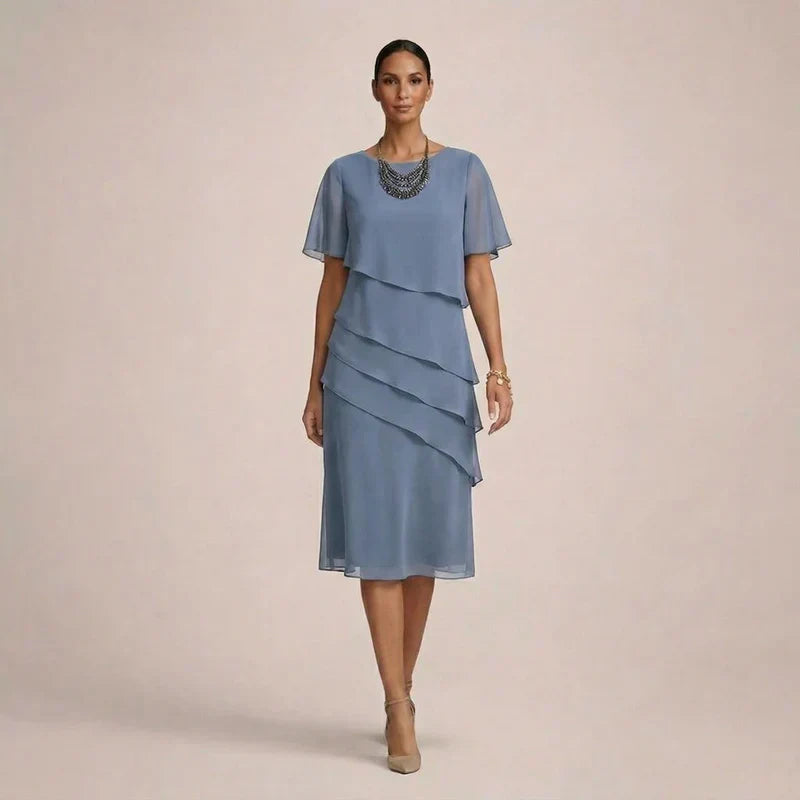 Elena | Elegante jurk met ruches en flatterende pasvorm