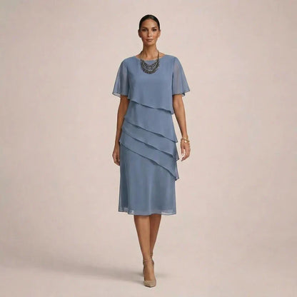 Elena | Elegante jurk met ruches en flatterende pasvorm