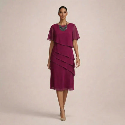 Elena | Elegante jurk met ruches en flatterende pasvorm