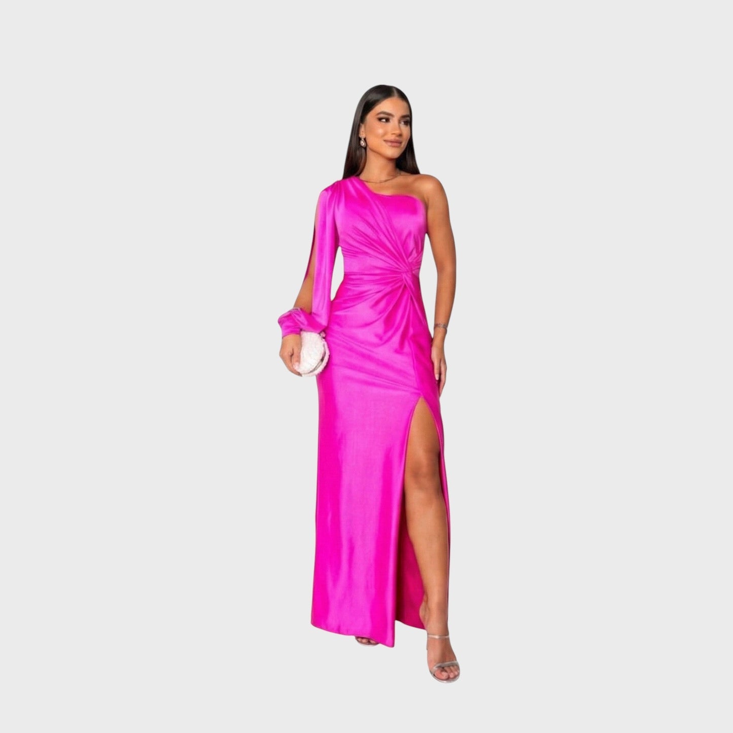 VALERIE | Elegante Maxi Jurk met One-Shoulder Pasvorm voor Avond & Feest