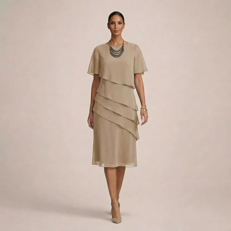 Elena | Elegante jurk met ruches en flatterende pasvorm